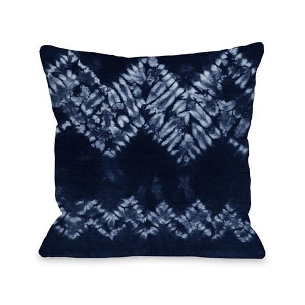 One Bella Casa One Bella Casa 75037PL18 Dye Pattern Dream Pillow; Navy - 18 x 18 in. 75037PL18